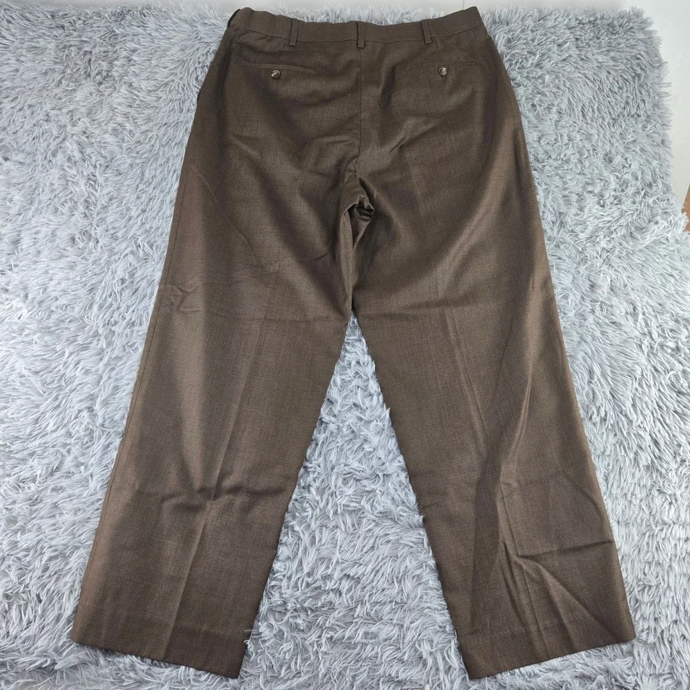 Roundtree & Yorke Mens 38x30 Brown Tan Black Easy Care‎ Dress Pants Bundle 3pk